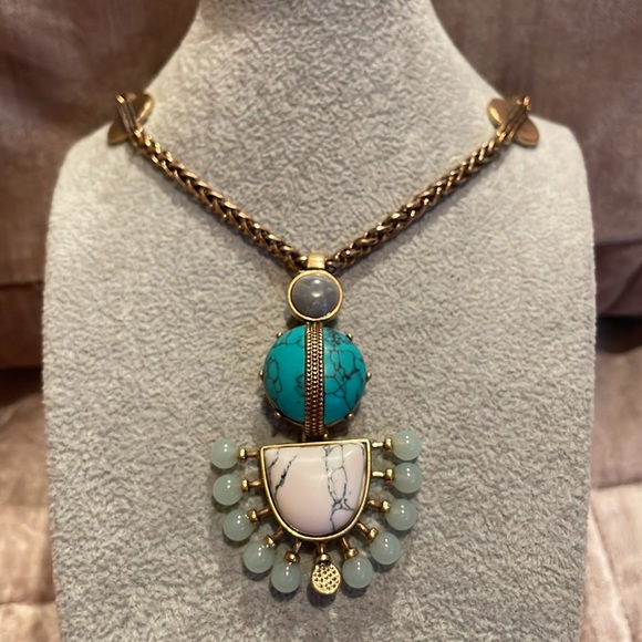 Stella & Dot Turquoise Tassel 4 ways to wear Necklace - Picture 5 of 11